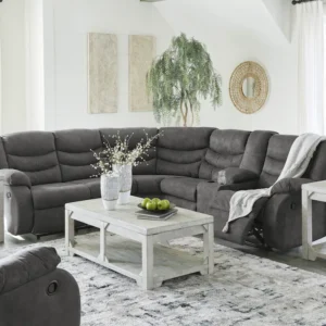 partymate 2 piece manual reclining sectional with console