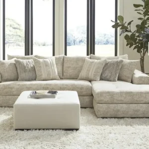 transitional 2 piece sectional sofa with right facing chaise