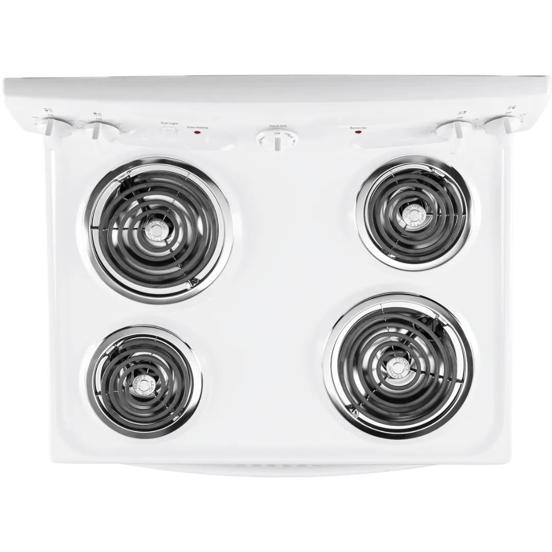 ge free standing white range 6