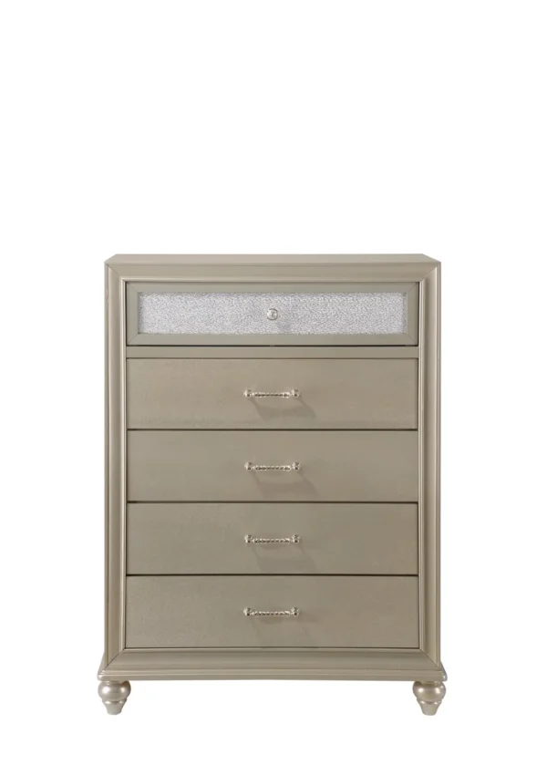 lila champagne upholstered panel bedroom set 9