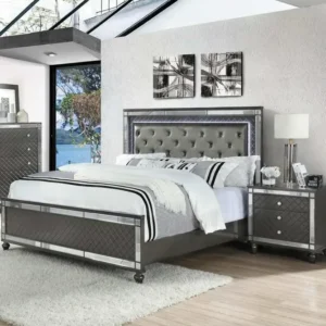 refino gray queen panel bedroom set square