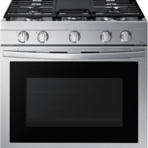 samsung 3022 free standing gas range with true convection illuminated knobs front