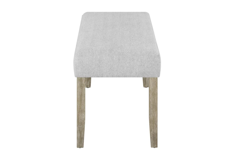 vassar natural + white marble 66" dining table with upholstered bench set for 4