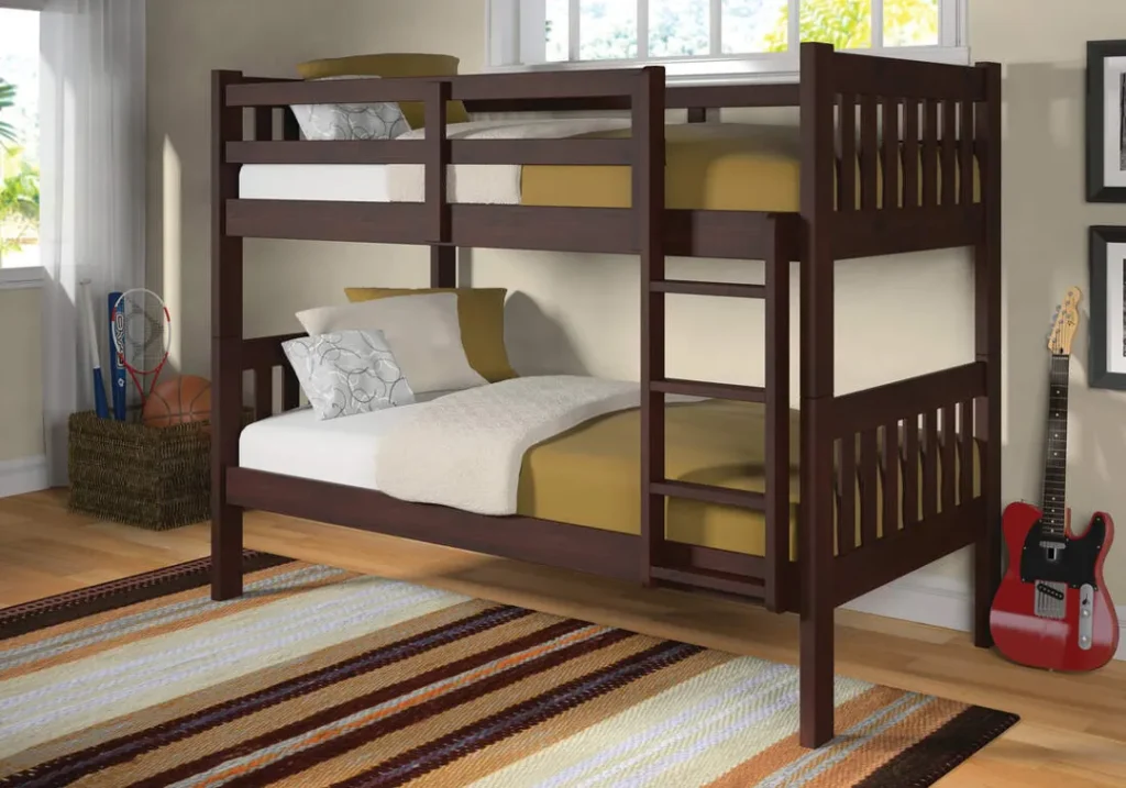 arcoiris mattress ready twin bunk bed cappuccino