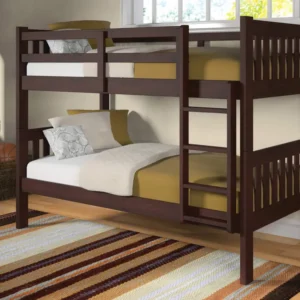 arcoiris mattress ready twin bunk bed cappuccino